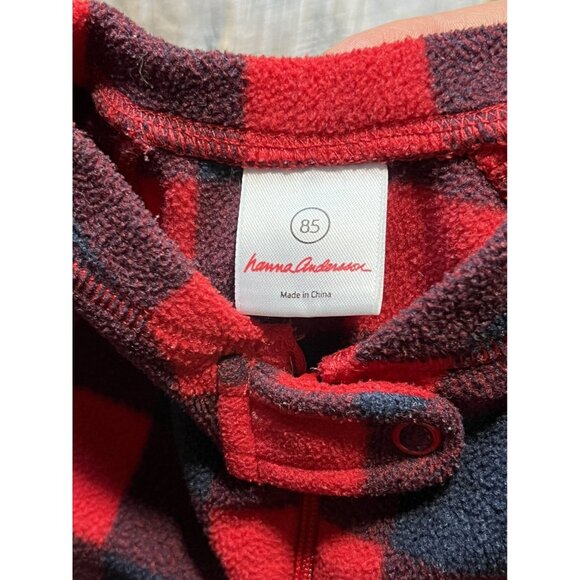 Hanna Fleece Buffalo Plaid Footed Sleeper - Picture 2 of 7